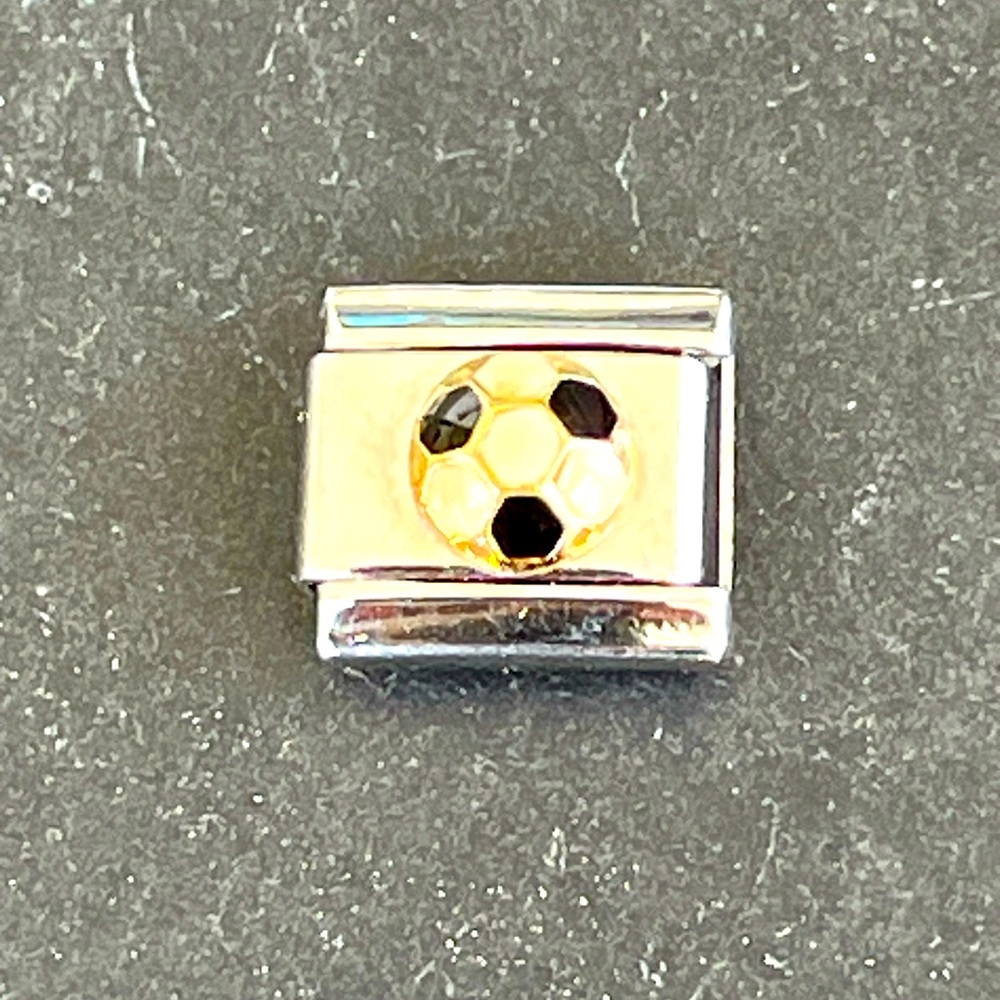 NWOT Zoppini enameled soccer ball charm